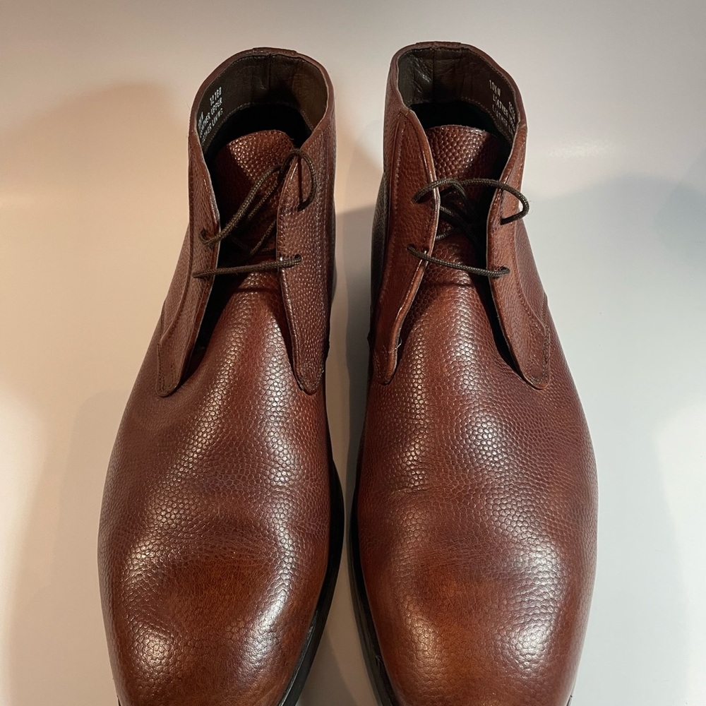 Men's Brown Leather Chukka Boots - Picture 3 of 6